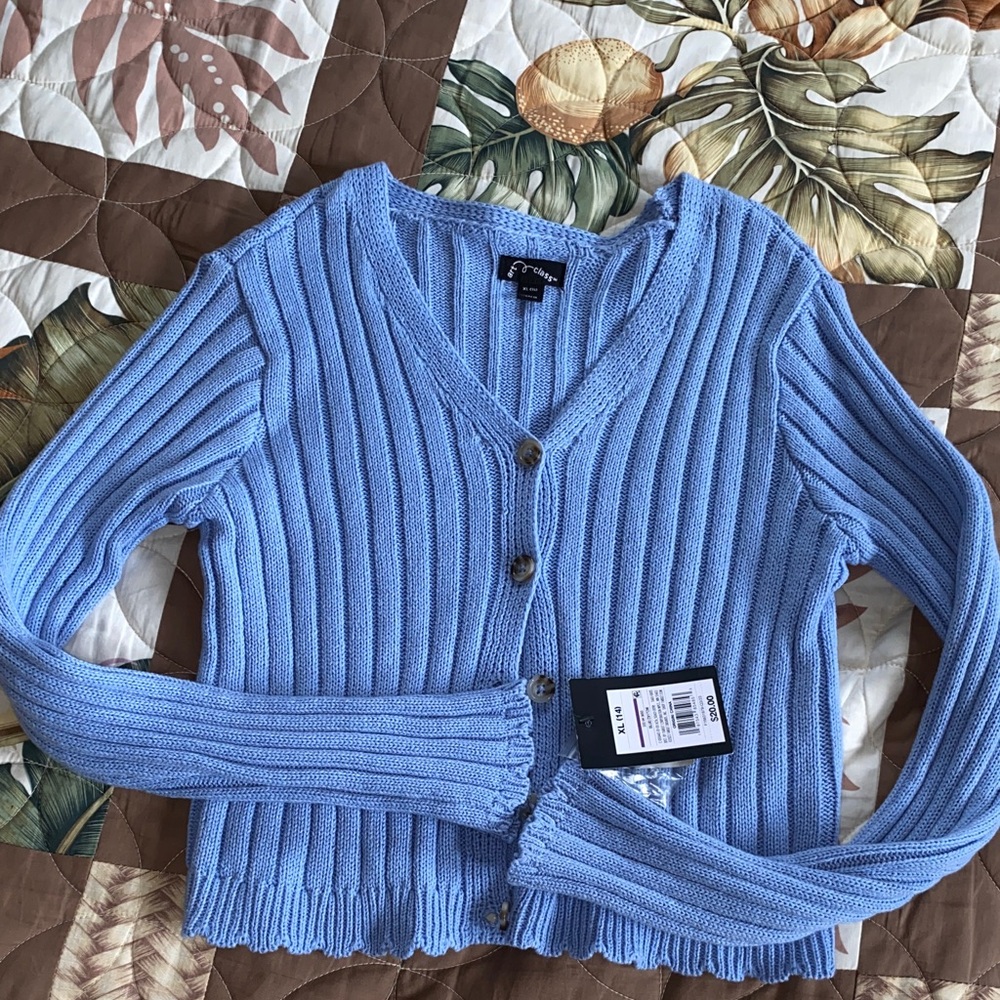 Art class nwt Blue Ribbed Cardigan